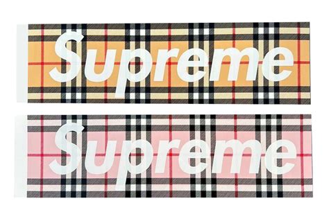 supreme burberry box logo sticker.